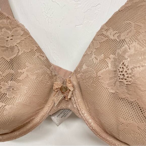 Victoria Secret Nude Lace Push Up Bra 36C - Picture 3 of 8